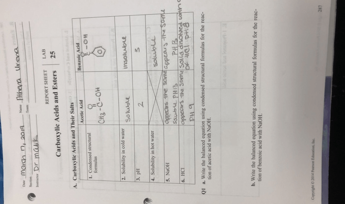 Carboxylic acids lab structures write following alcohols used report will