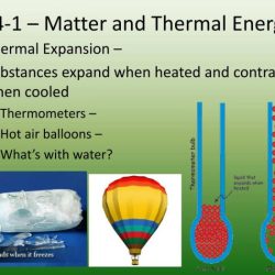 Matter and thermal energy worksheet answers