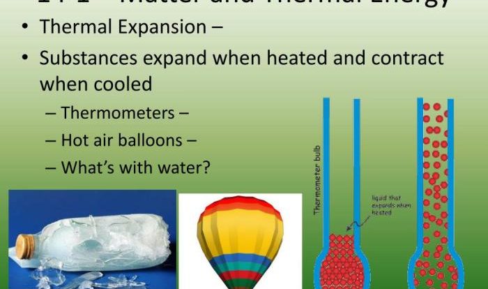 Matter and thermal energy worksheet answers