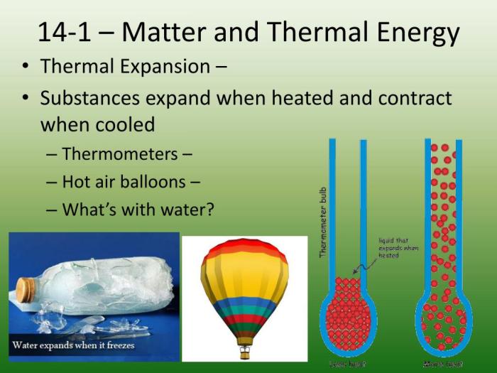 Matter and thermal energy worksheet answers