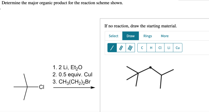 Organic major determine reaction following scheme ch3 ch2 answers sapling chemistry learning transcribed text show