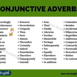 Adverbs conjunctive examples